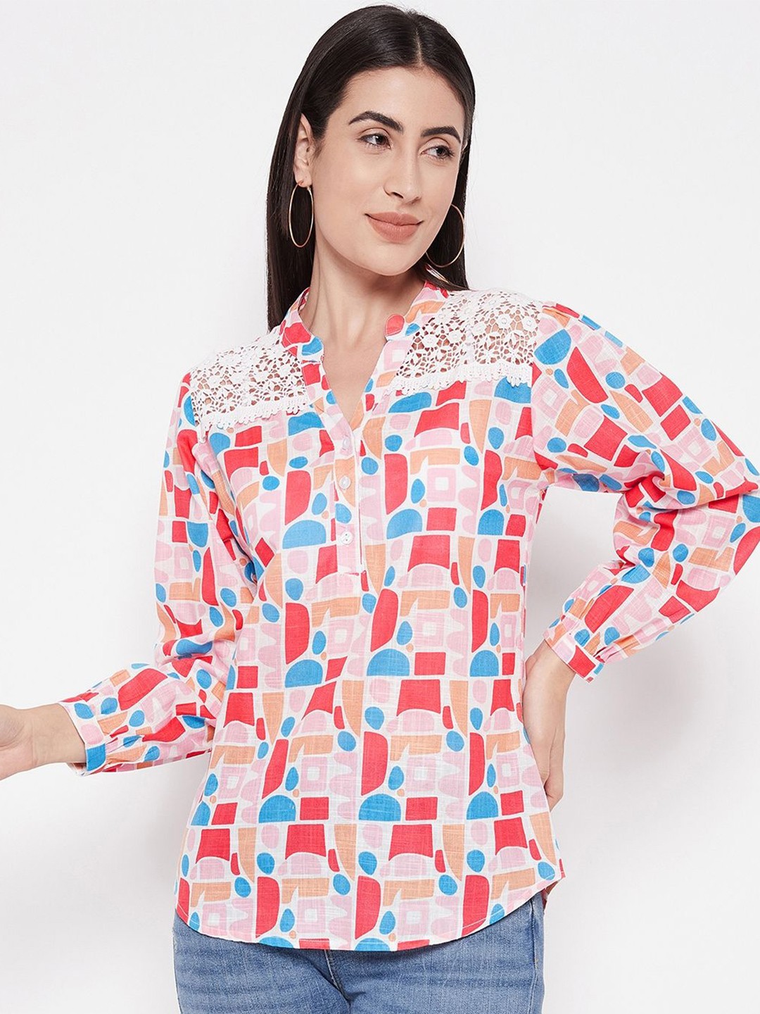 

BAESD Women Classic Opaque Printed Casual Shirt, Multi