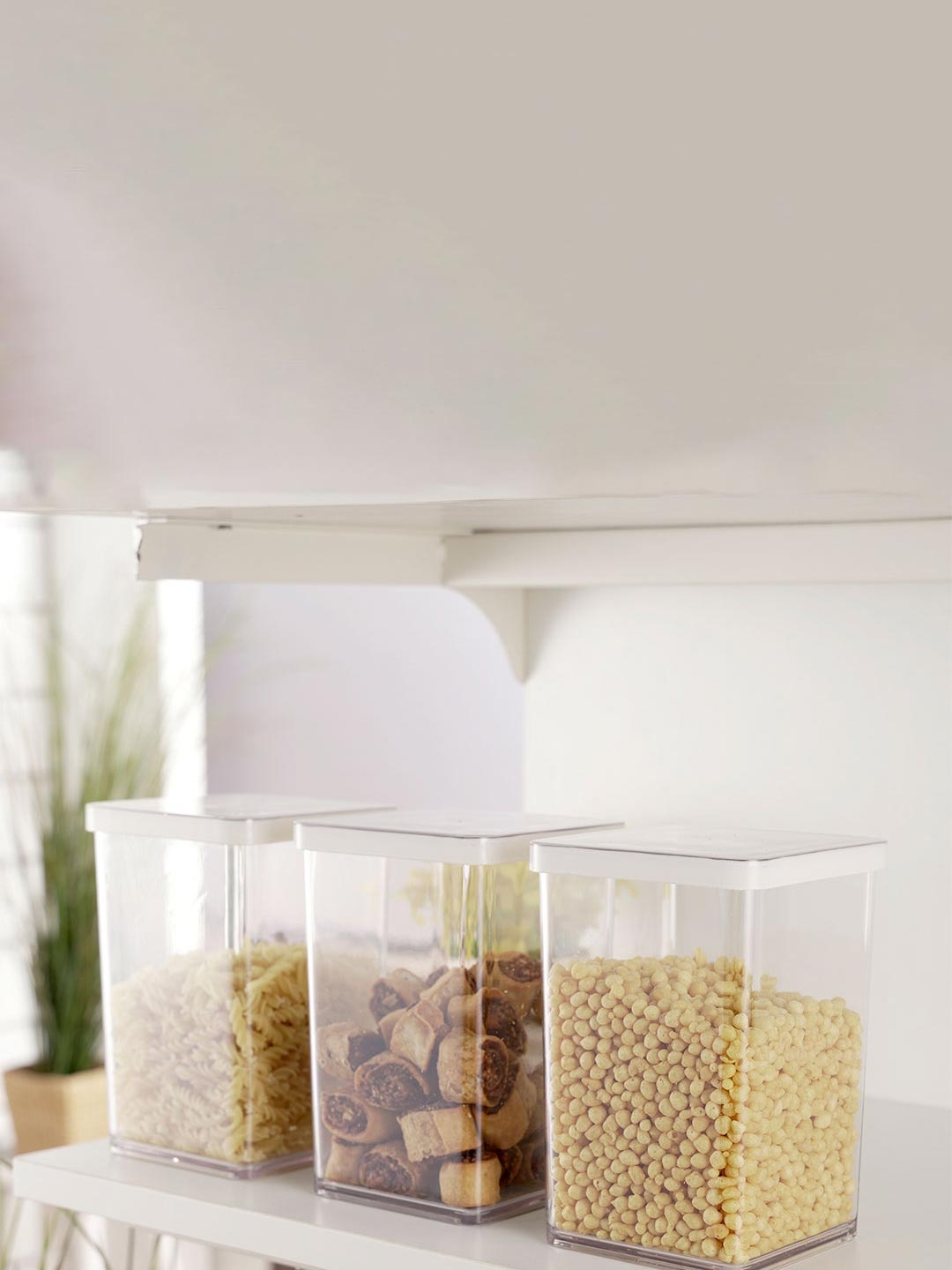 

Nayasa Nicola Set Of 3 Clear Kitchen Storage Containers 1.6L, Transparent