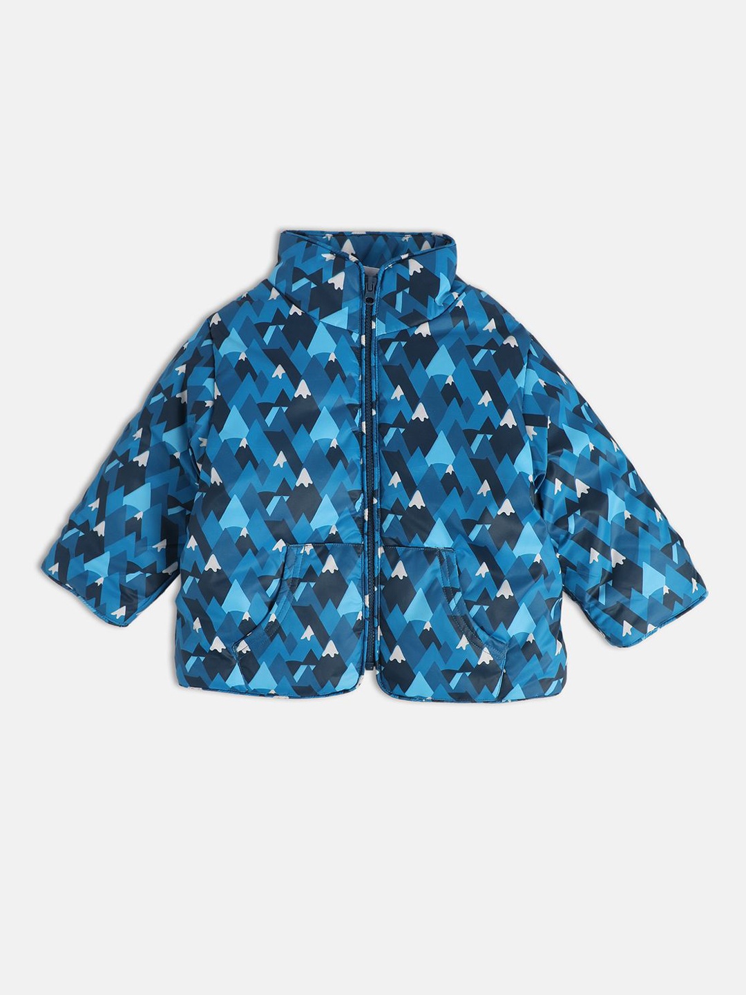 

MINI KLUB Boys Crop Padded Jacket with Embroidered, Blue