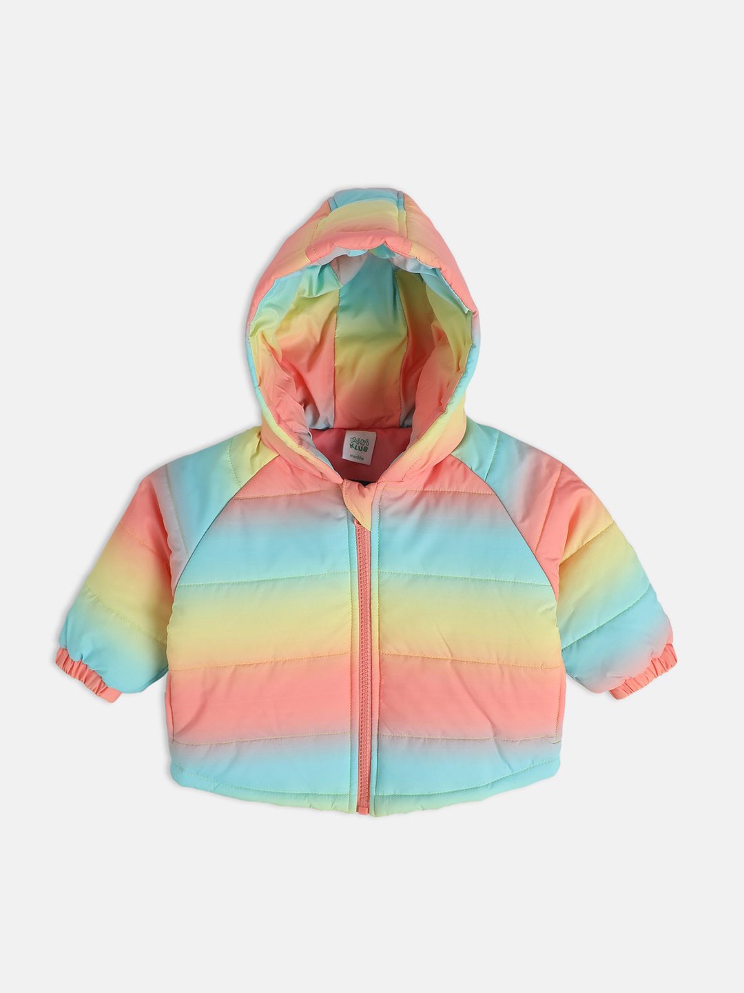 

MINI KLUB Girls Striped Puffer Jacket, Multi