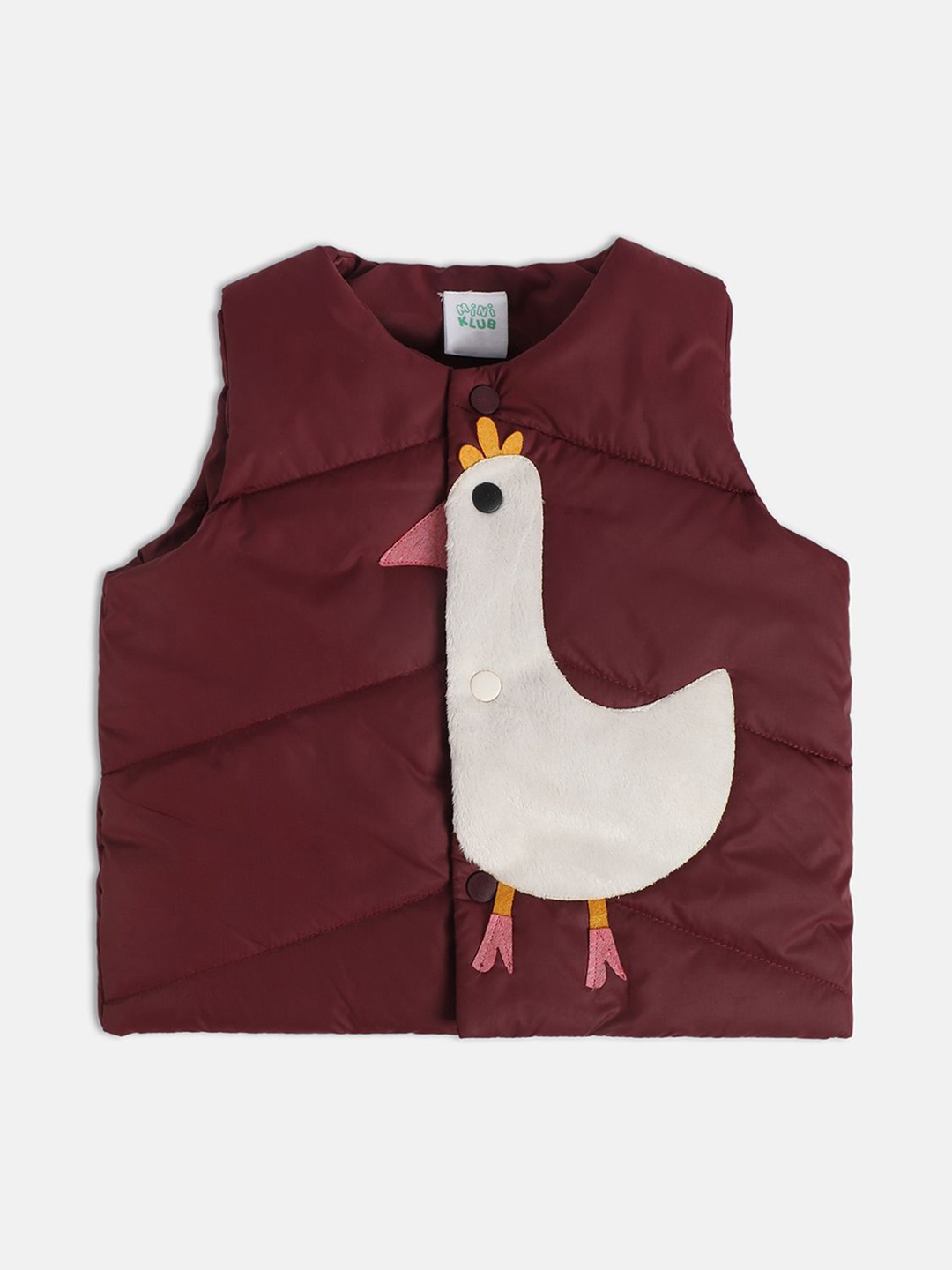 

MINI KLUB Girls Crop Tailored Jacket with Embroidered, Maroon