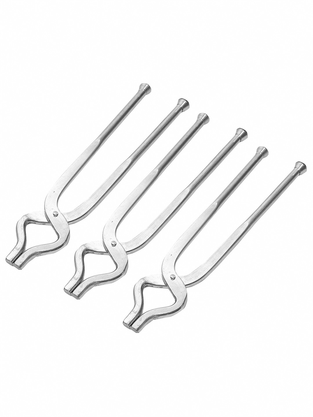 

Kuber Industries Silver Toned 3 Pieces Stainless Steel Utility Holder Pakkad