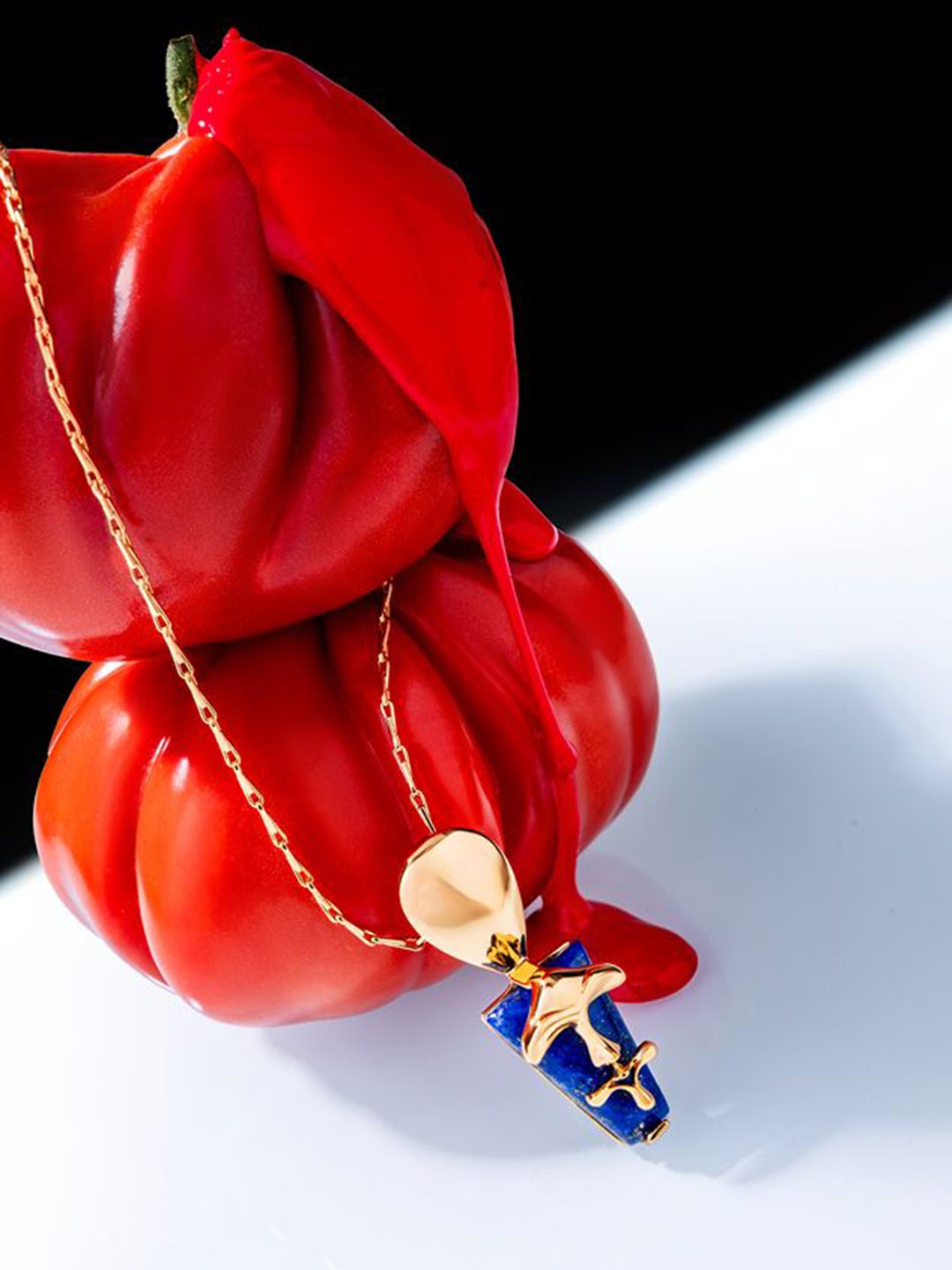 

Outhouse 22 KT Rose Gold-Plated The Lazuli Sculpt Pendant