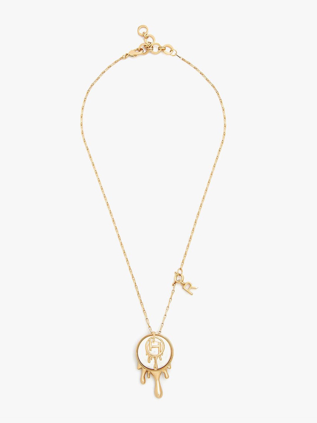 

Outhouse Gold-Plated Drip OH Personalised Pearl Pendant