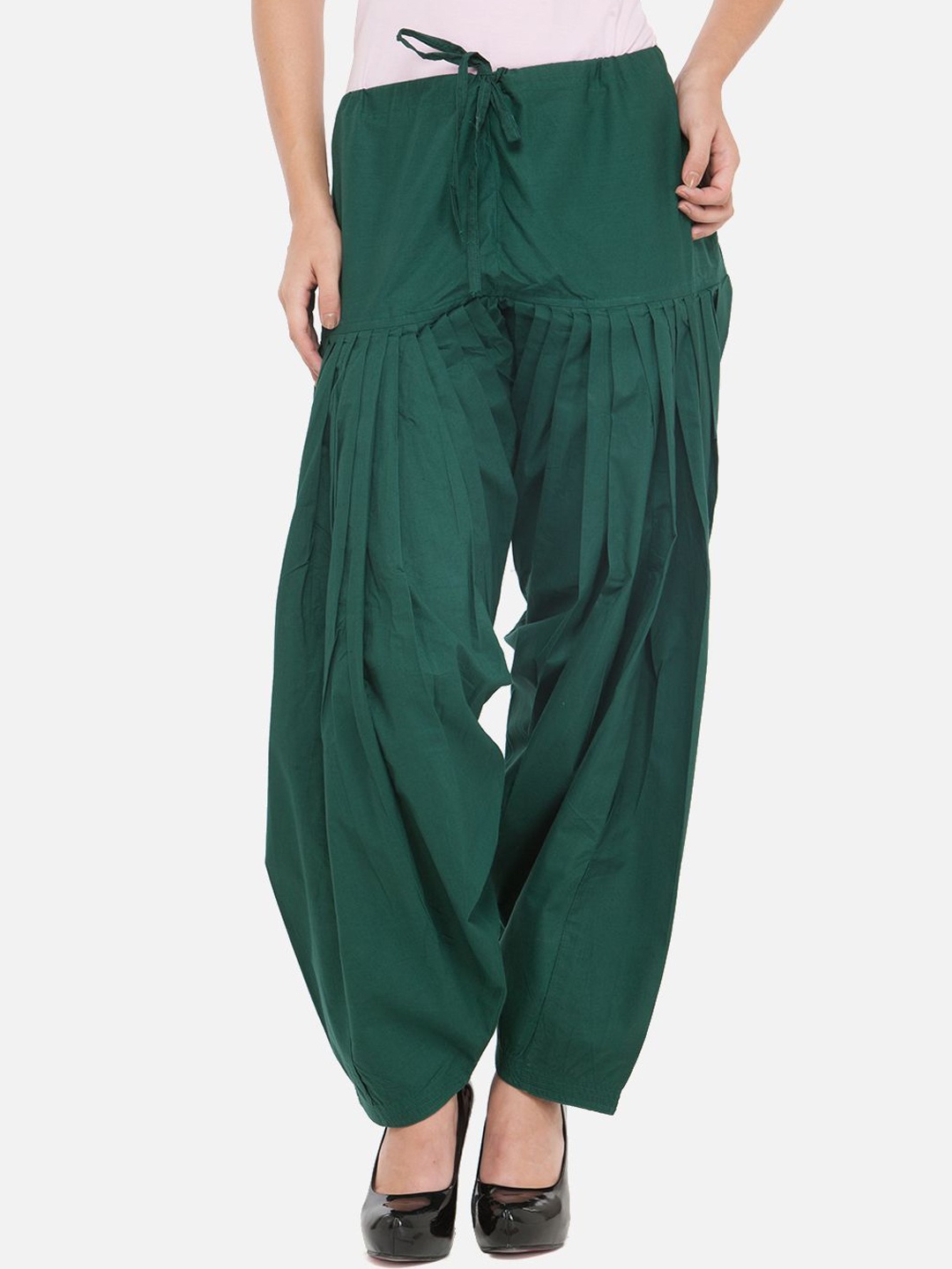 

Bitterlime Loose Fit Pure Cotton Patiala, Green