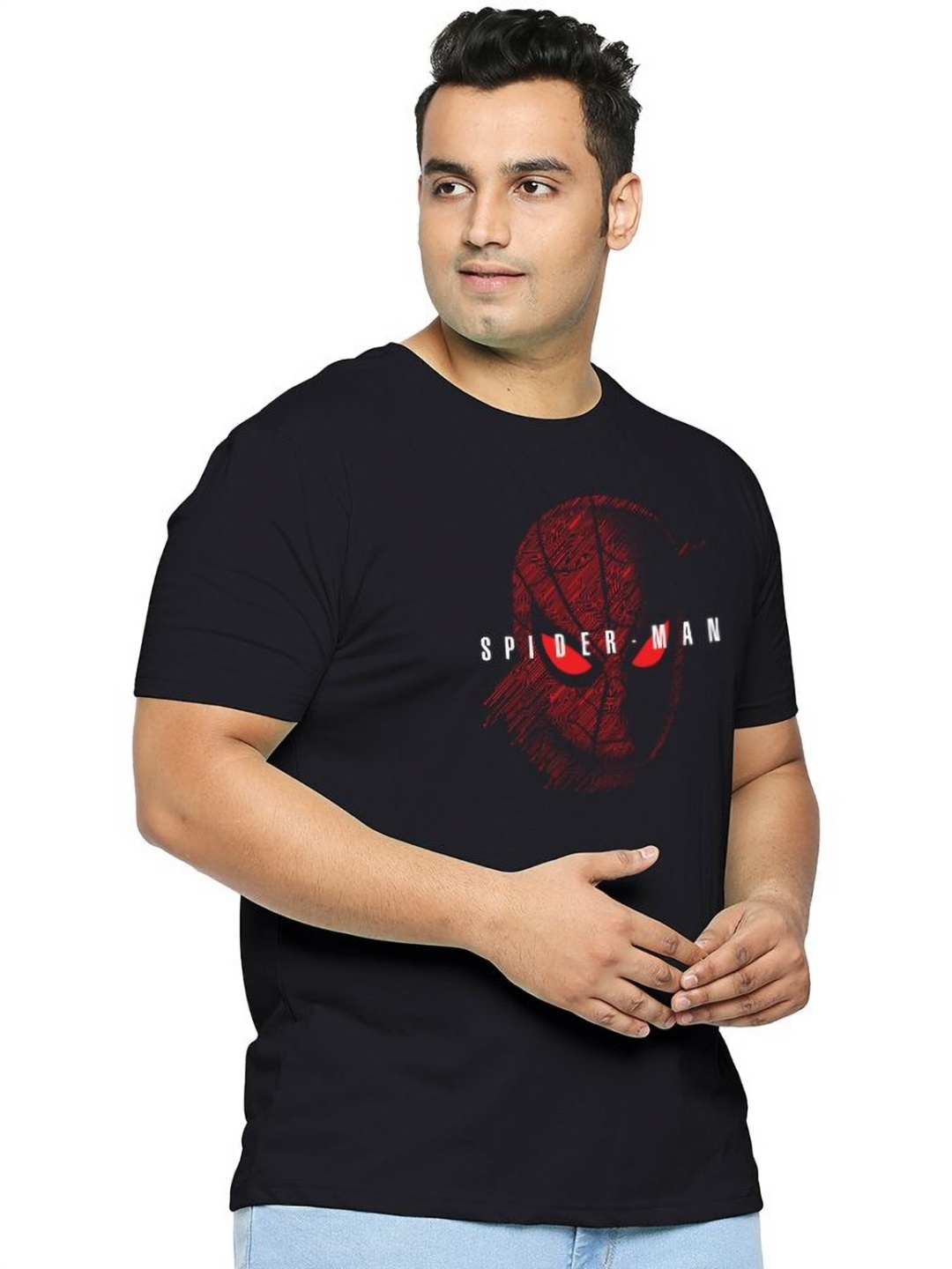 

Wear Your Opinion Plus Size Graphic Printed Round Neck Cotton T-shirt, Black
