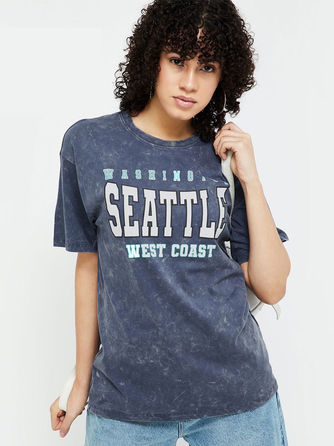 

Ginger by Lifestyle Print Cotton Top, Blue