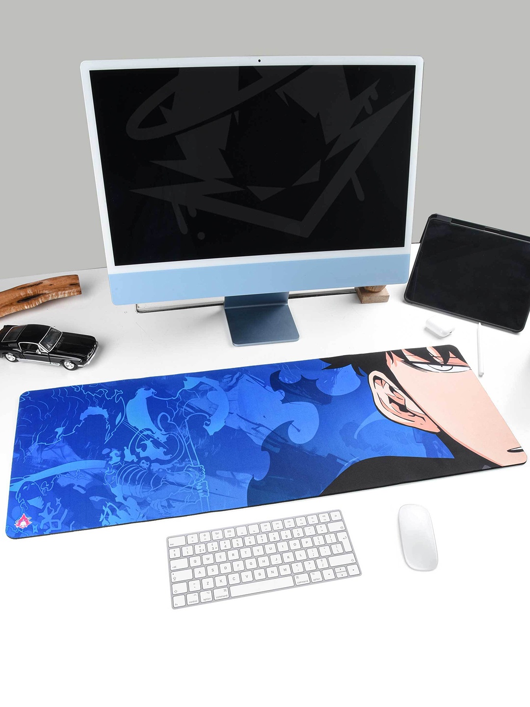 

COMICSENSE Solo Leveling Anime Printed Weakest Hunter Anti Slip Splash Proof Desk Mats, Blue