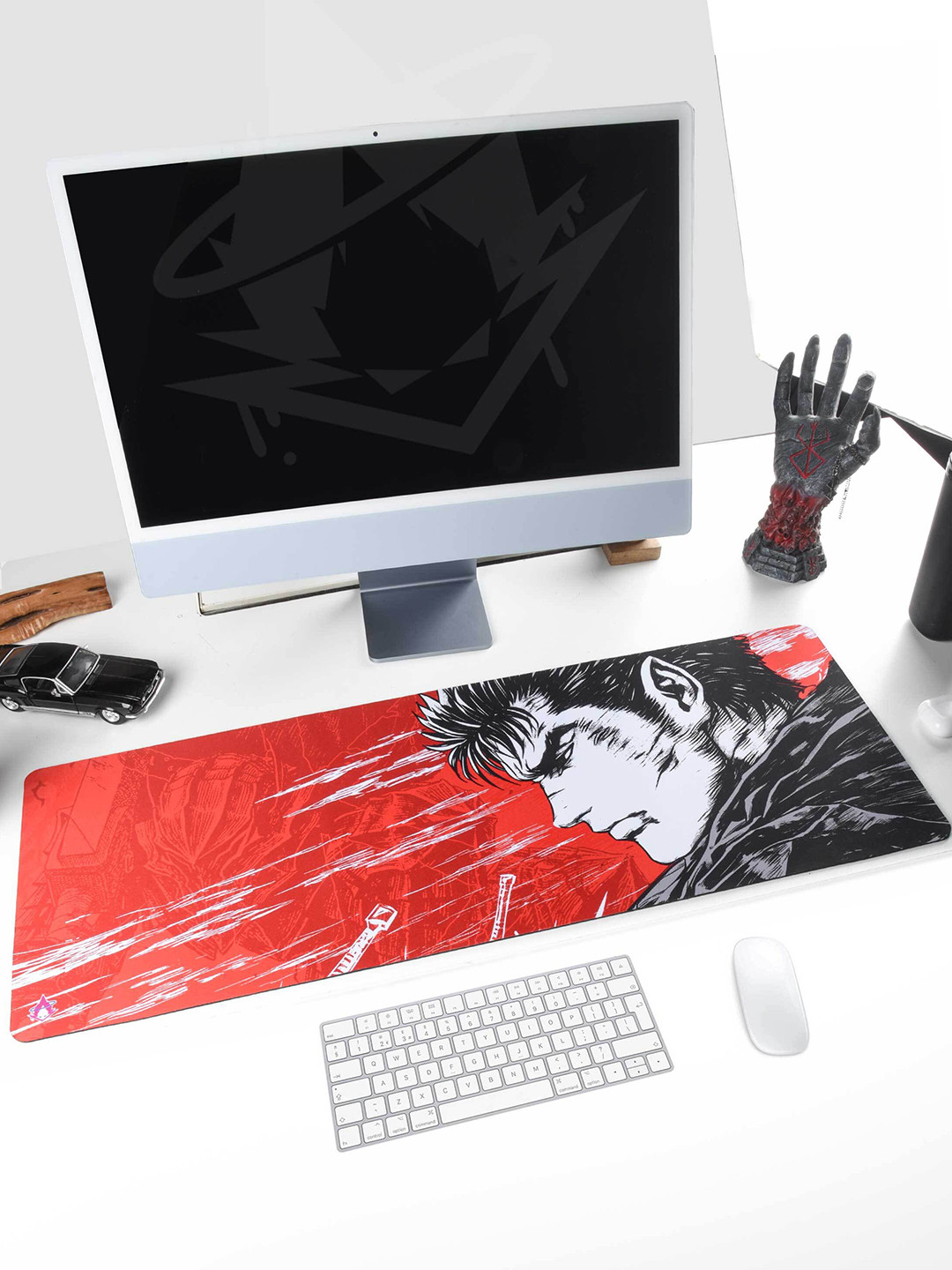 

COMICSENSE Berserk Anime Printed Anti Slip Splash Proof Desk Mats, Red