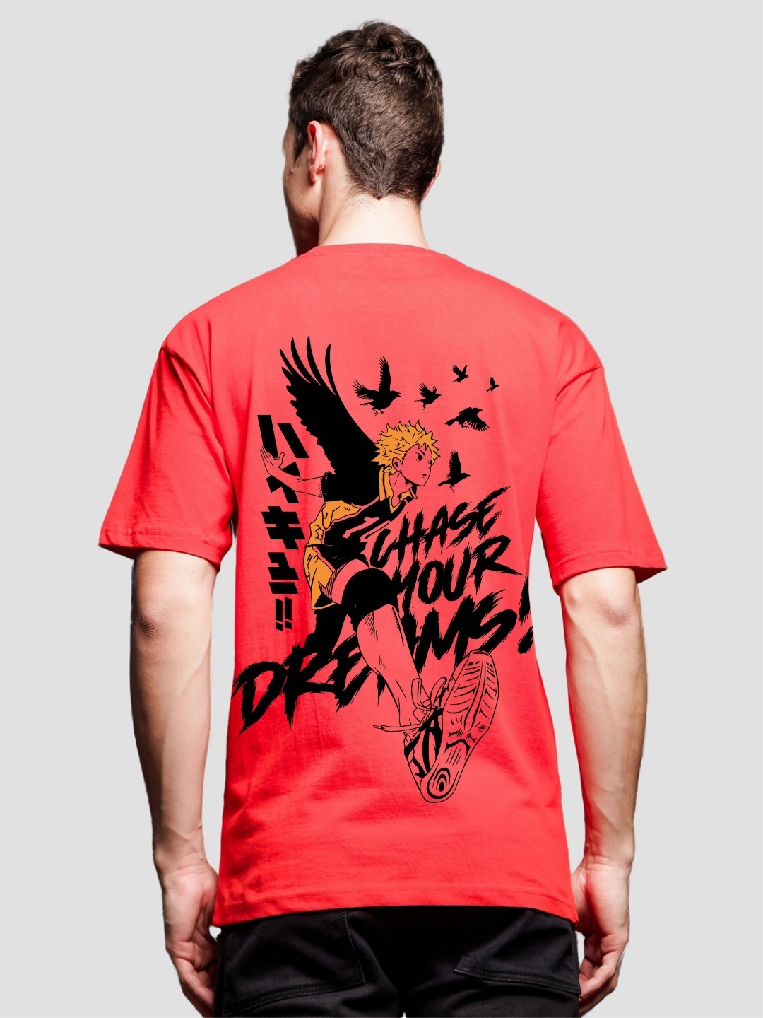 

ADRO Men Typography Printed T-shirt, Red