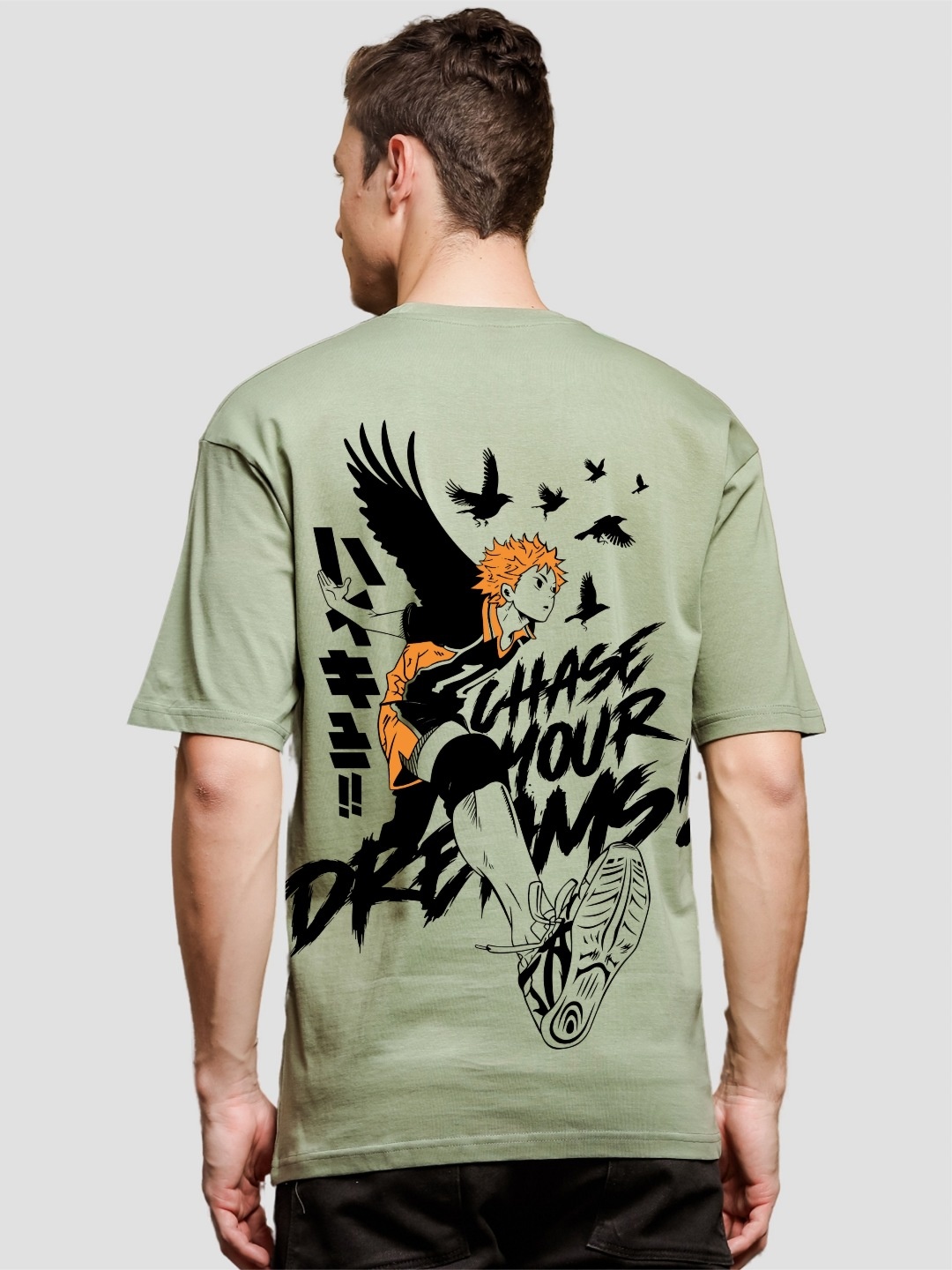ADRO Men Typography Printed T-shirt, Olive