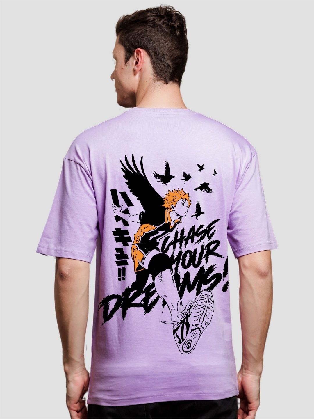 

ADRO Men Typography V-Neck Applique T-shirt, Purple