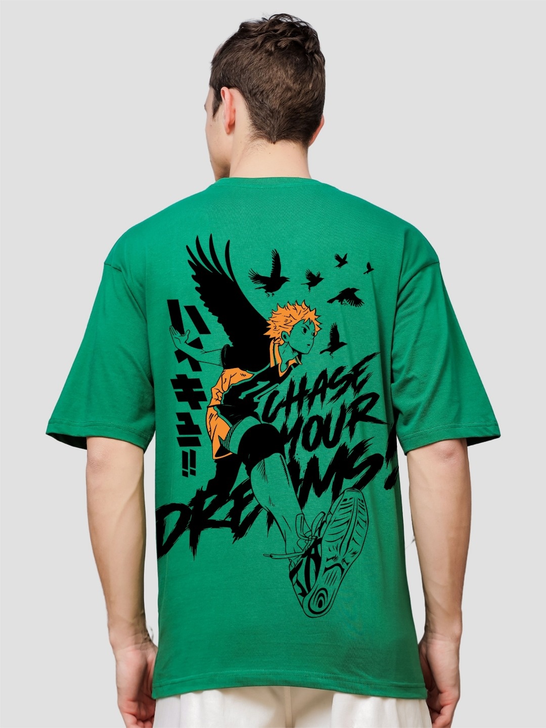 

ADRO Men Typography Printed Applique T-shirt, Green