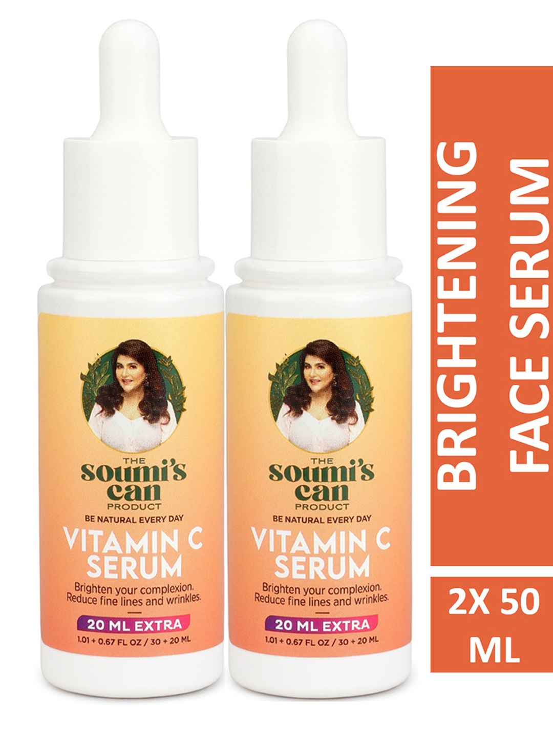 

THE SOUMI'S CAN PRODUCT Set Of 2 Vitamin C Serum - 50 ml Each, White