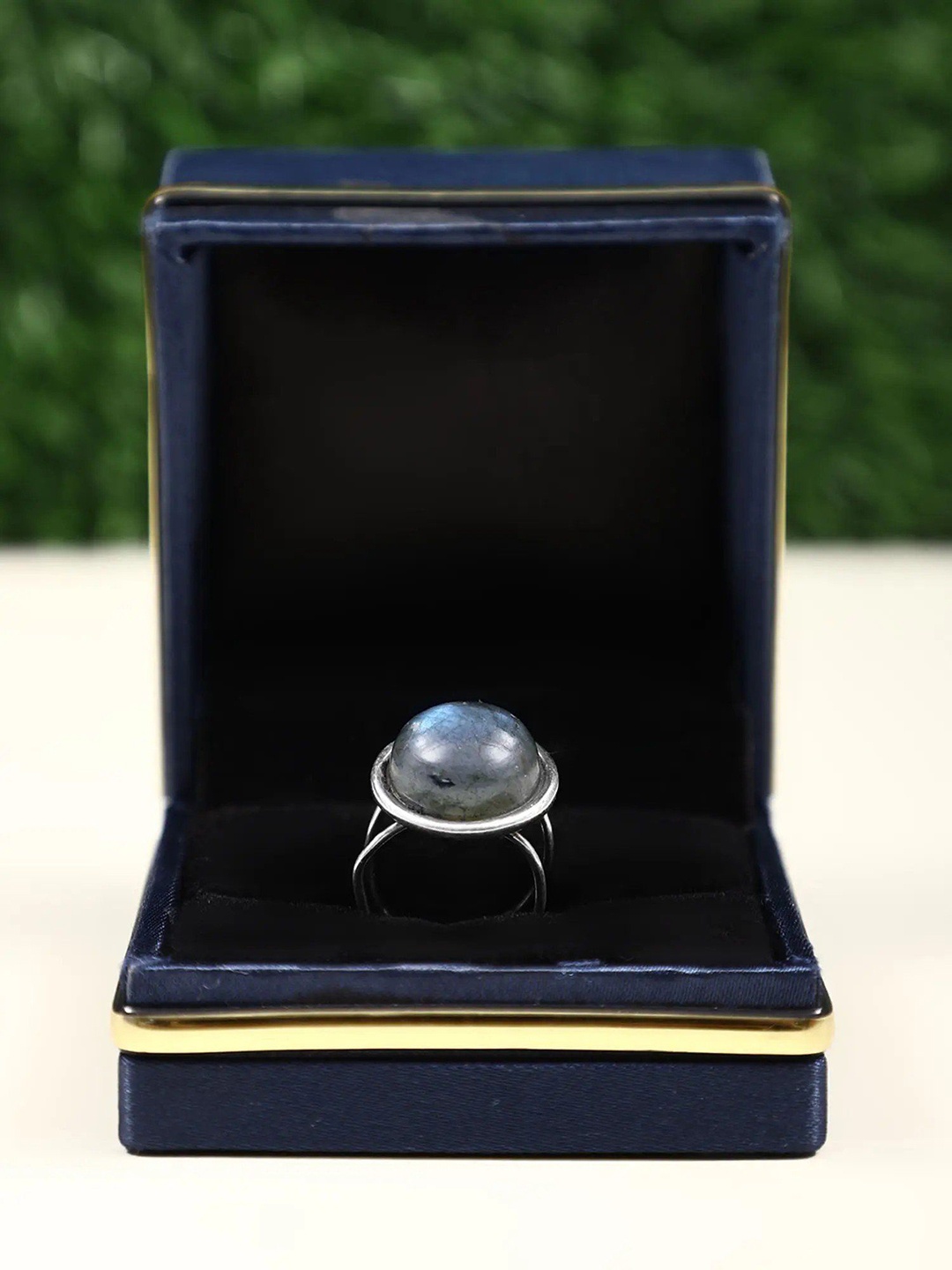 

Exotic India Labradorite Gemstone Sterling Silver Adjustable Ring