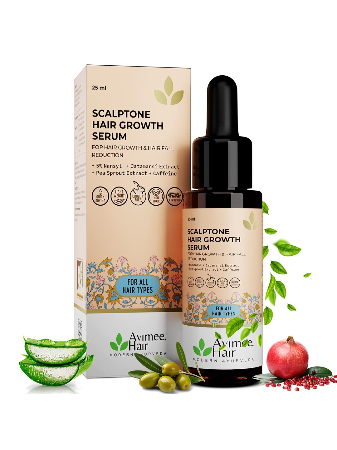 

Avimee Herbal Scalptone Hair Growth Serum-25 ml, Beige