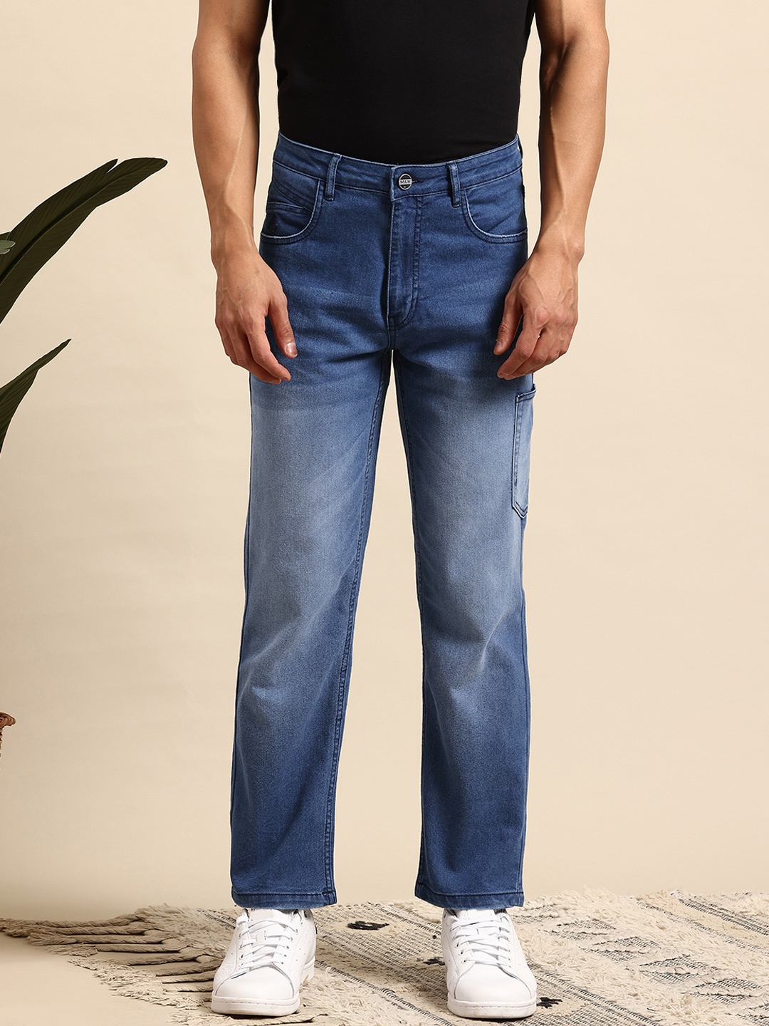 

Mast & Harbour Men Regular Fit Jeans, Navy blue