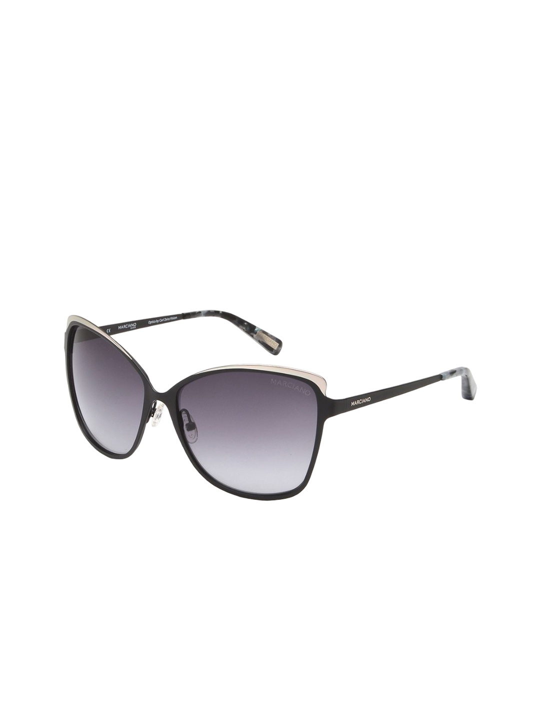 

GUESS Unisex Cateye Sunglasses with UV Protected Lens GMS725BLK3561SG, Grey