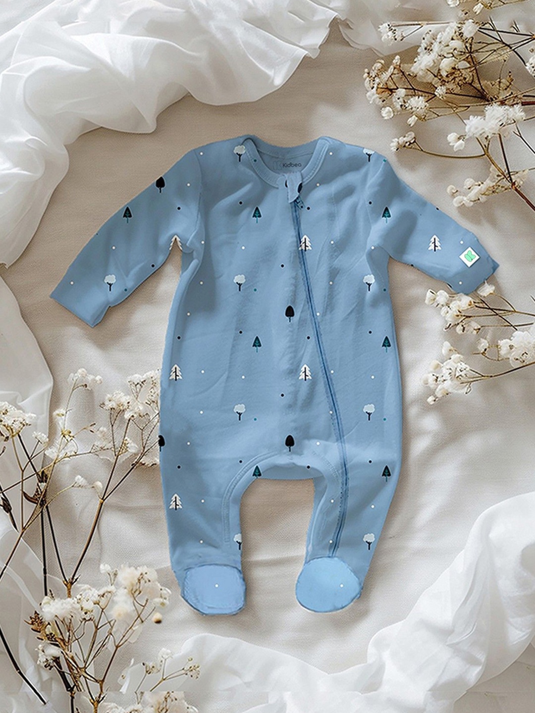 

Kidbea Infants Printed Sleepsuit, Blue