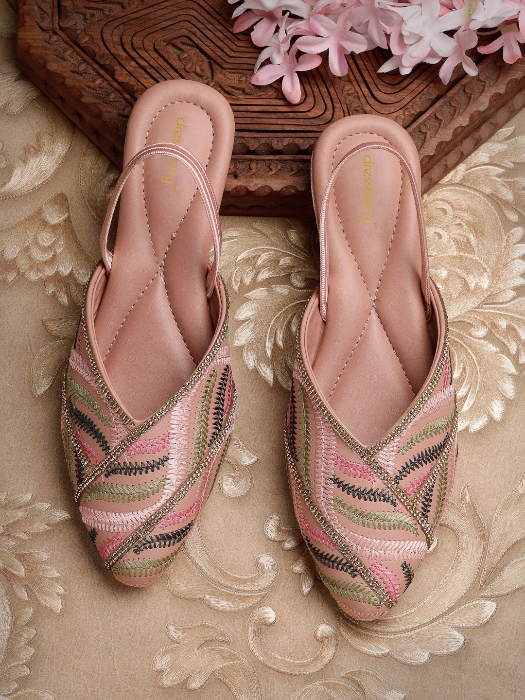 

DressBerry Women Embellished Flats, Pink