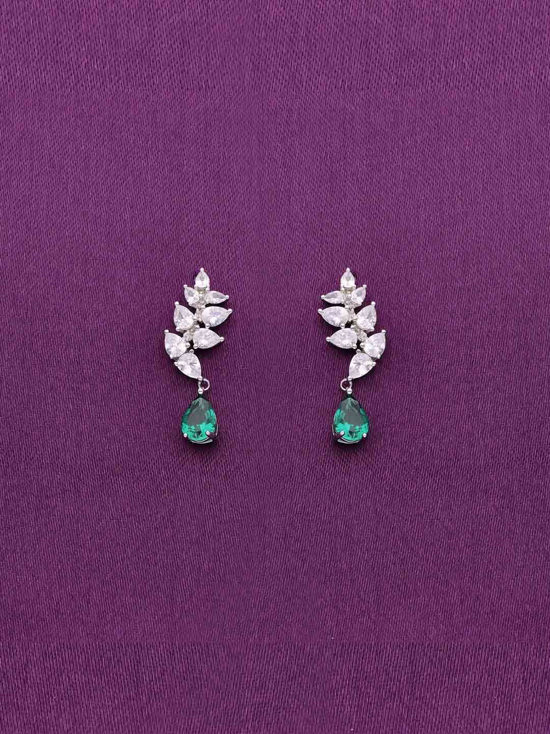 

KAI JEWEL Rhodium-Plated 92.5 Sterling Silver Crystals & Cubic Zirconia Drop Earrings