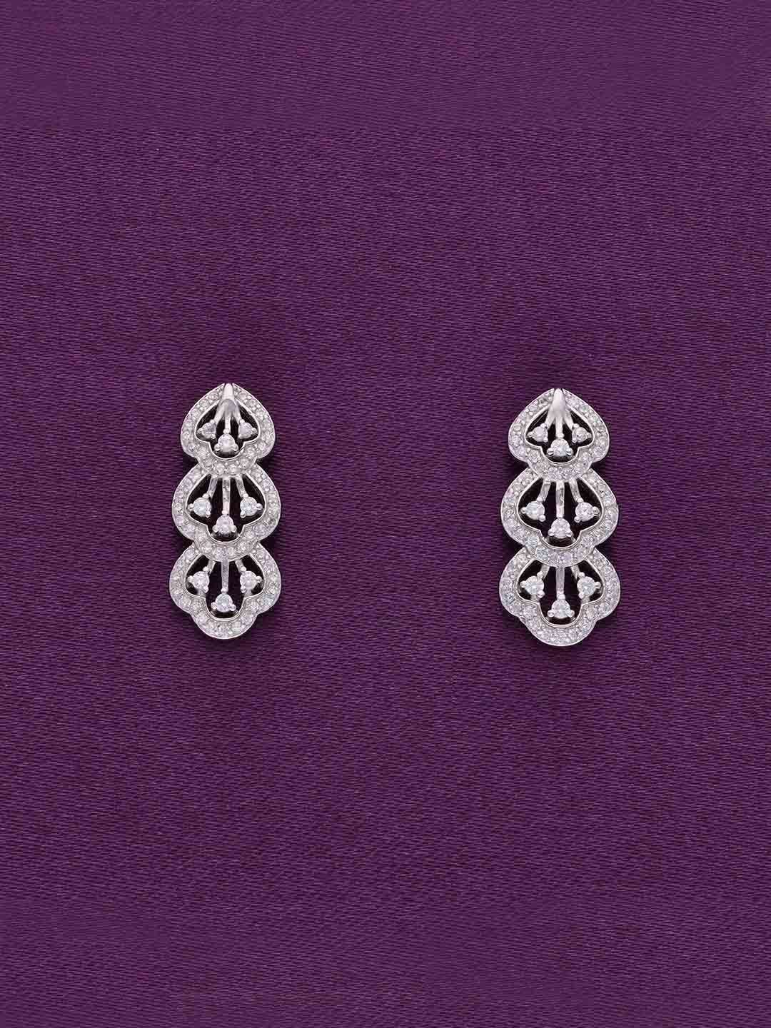 

KAI JEWEL Rhodium-Plated 92.5 Sterling Silver Cubic Zirconia Drop Earrings