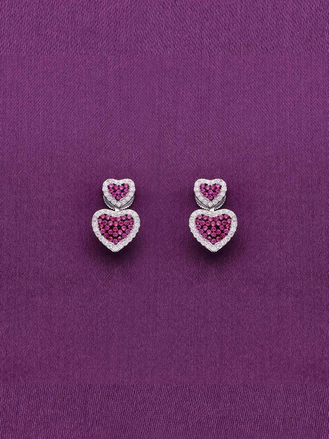 

KAI JEWEL Rhodium-Plated 92.5 Sterling Silver Cubic Zirconia Drop Earrings