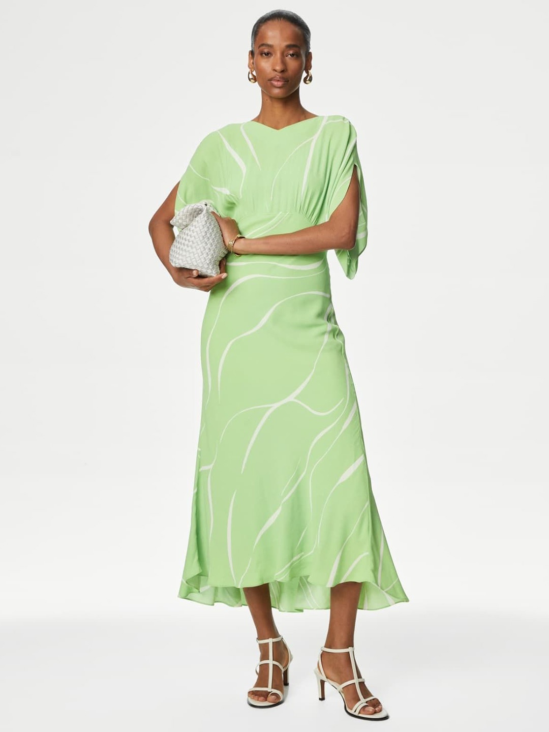 

Marks & Spencer Printed Sheath Maxi Dress, Green