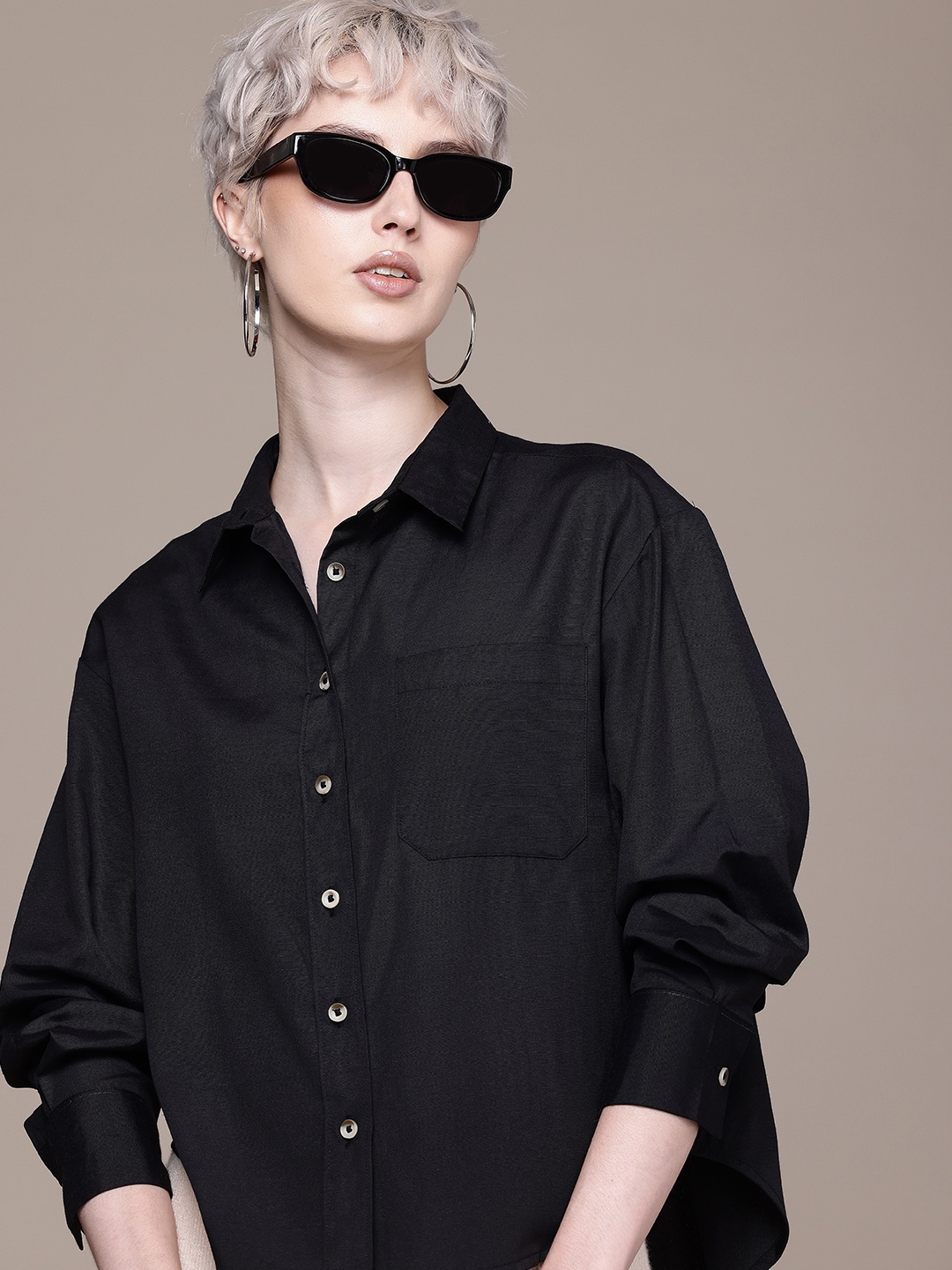 

Roadster Women Casual Shirt, Black