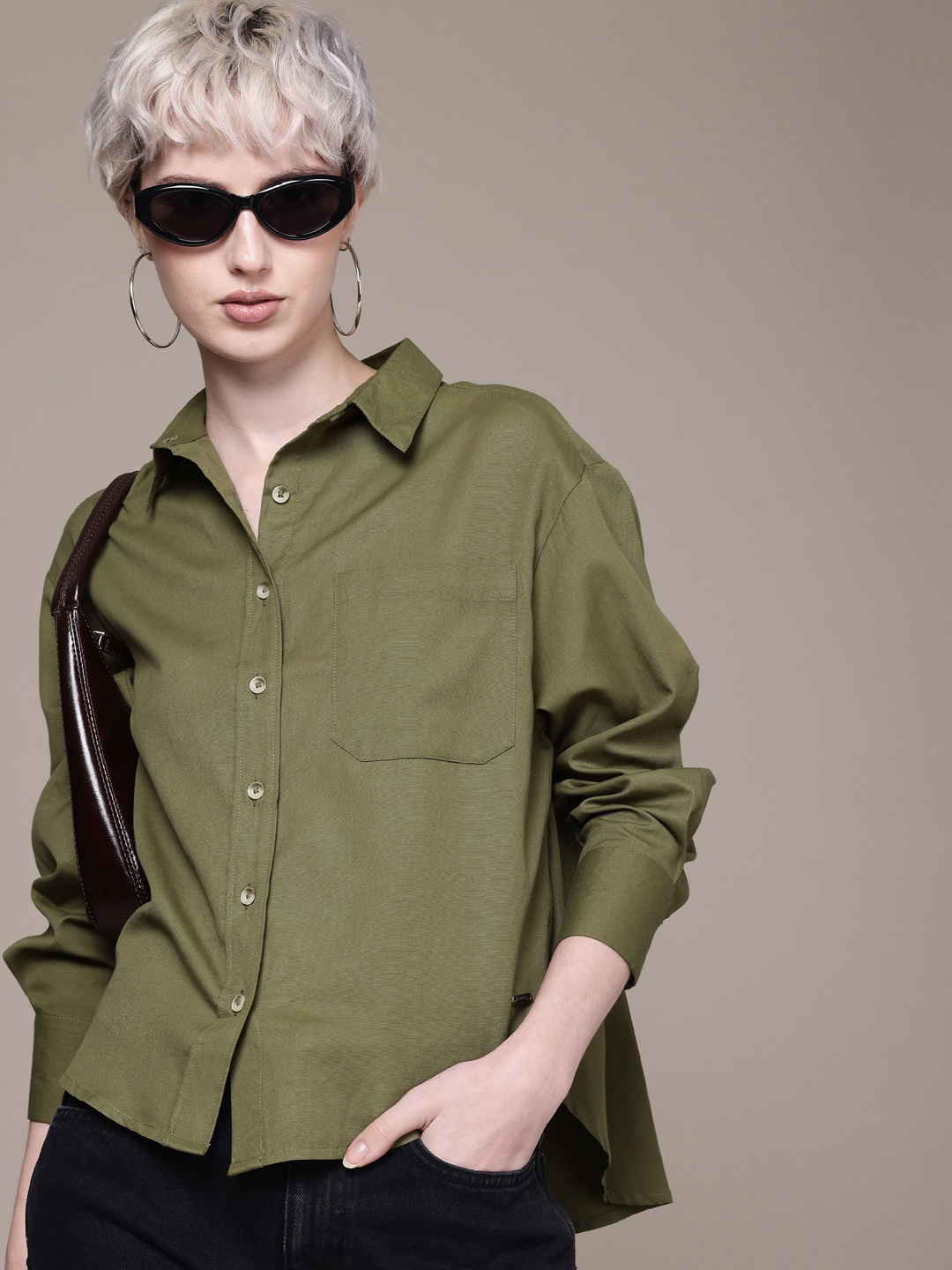 

Roadster Women Casual Shirt, Green