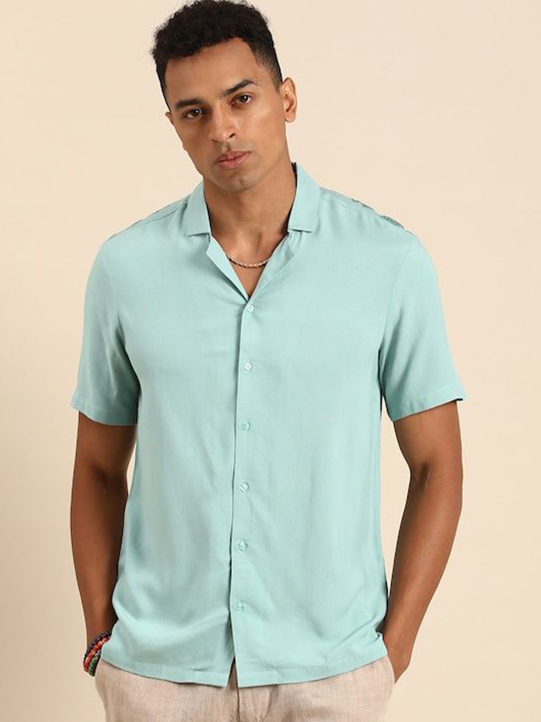 

Sangria Pure Cotton Casual Resort Shirts, Blue