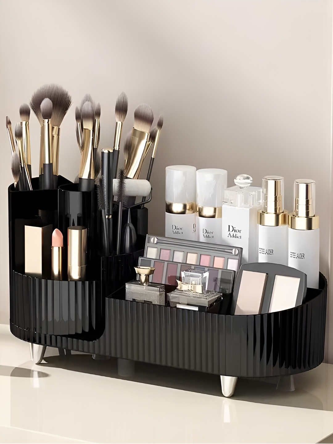 

HOUSE OF QUIRK Black Set of 1 Regular Makeup Organiser Organisers