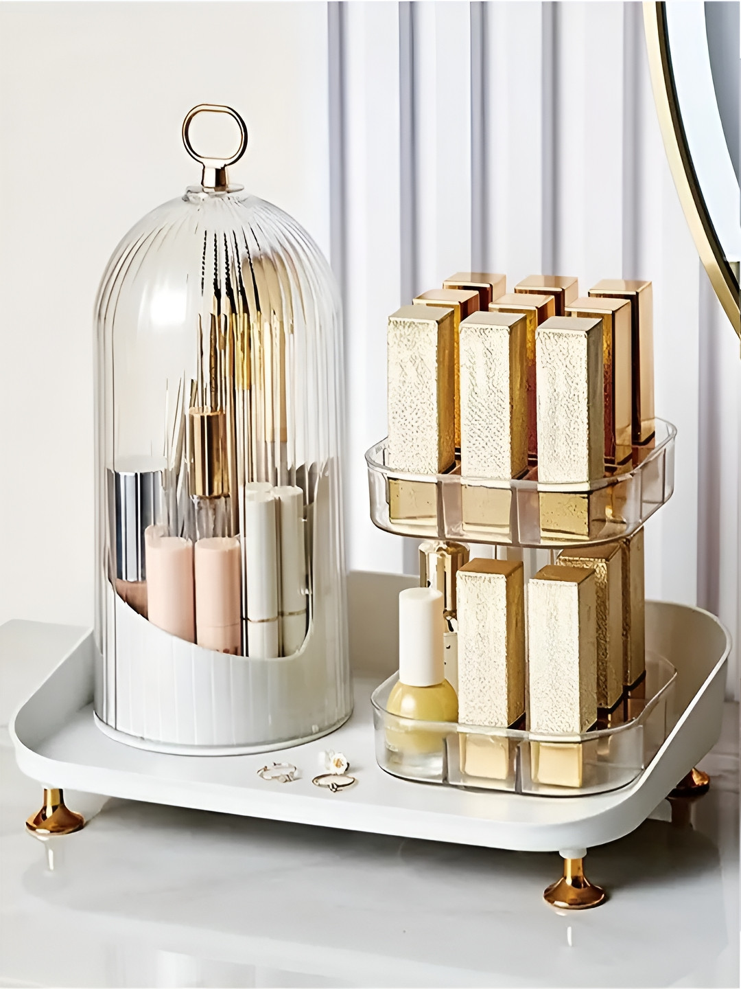 

HOUSE OF QUIRK White 360 Rotational Makeup Organiser