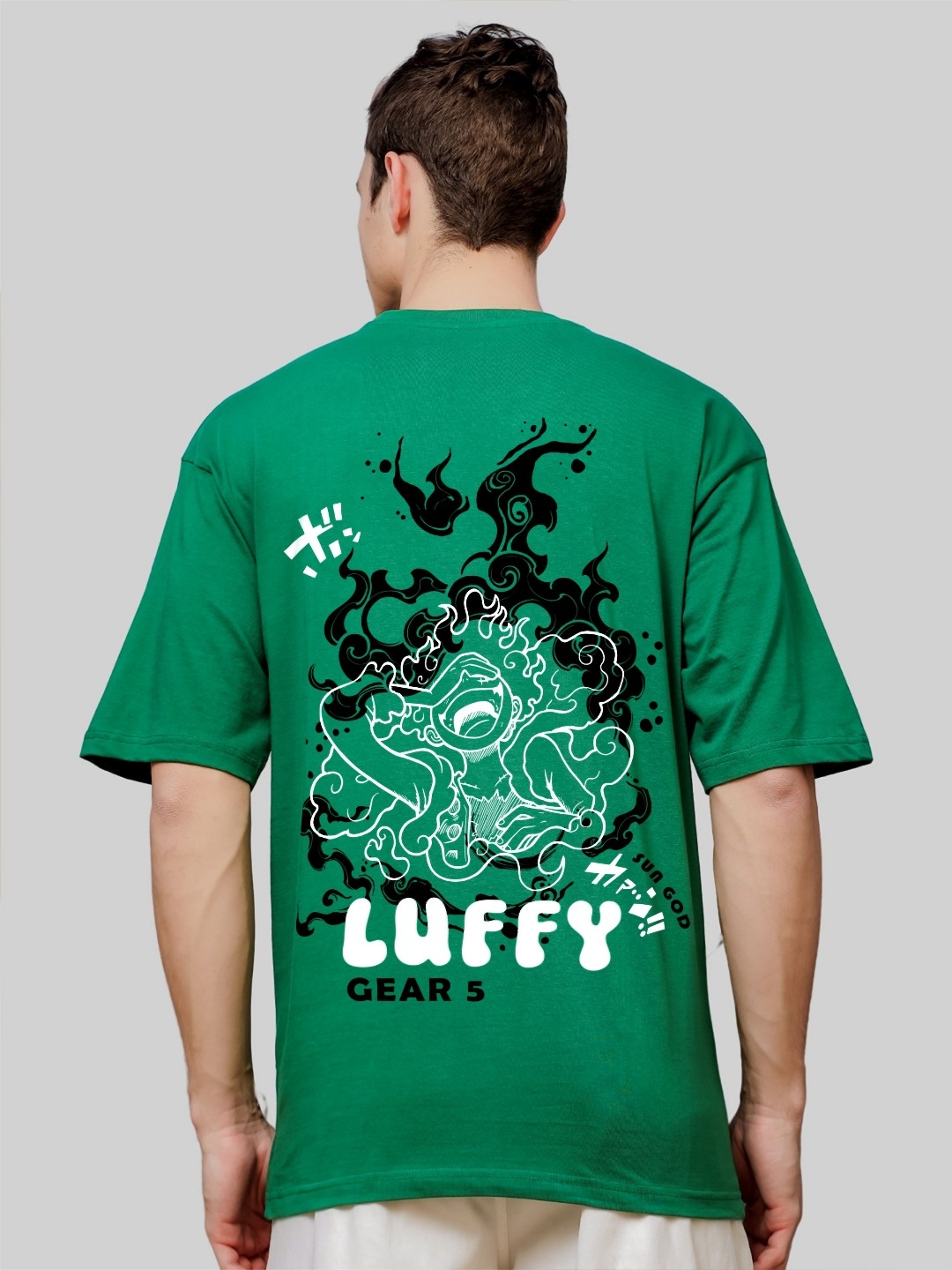 

ADRO Men Printed Applique T-shirt, Green