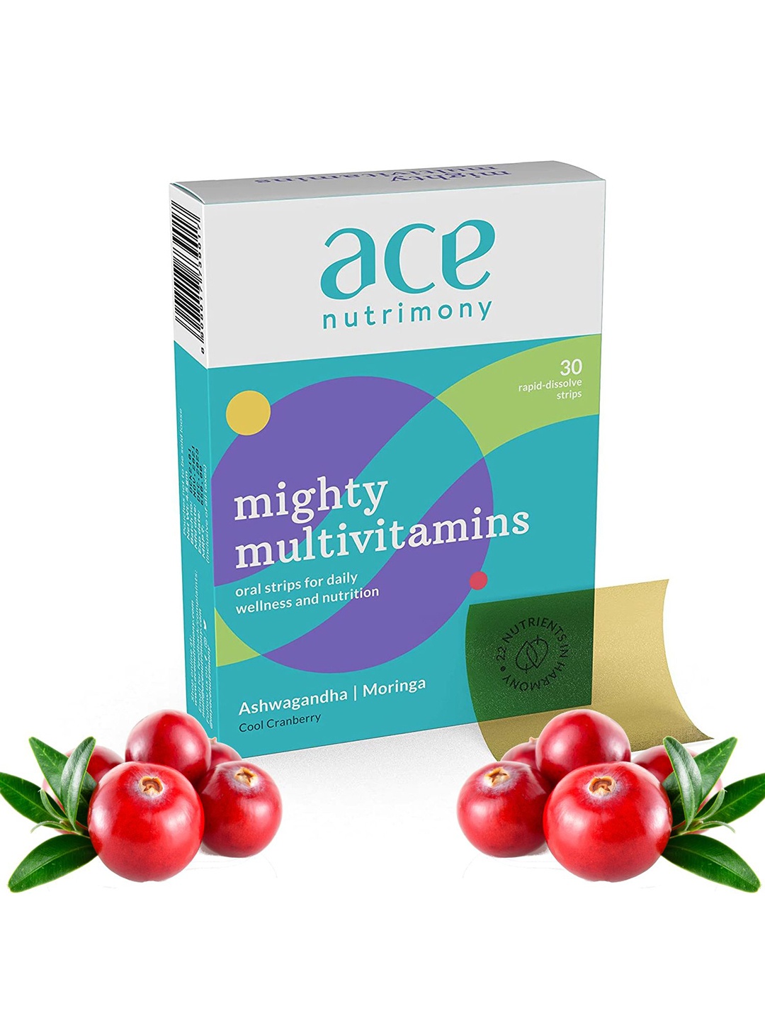 

Ace Nutrimony Mighty Oral Multivitamins-30 Strips, Yellow