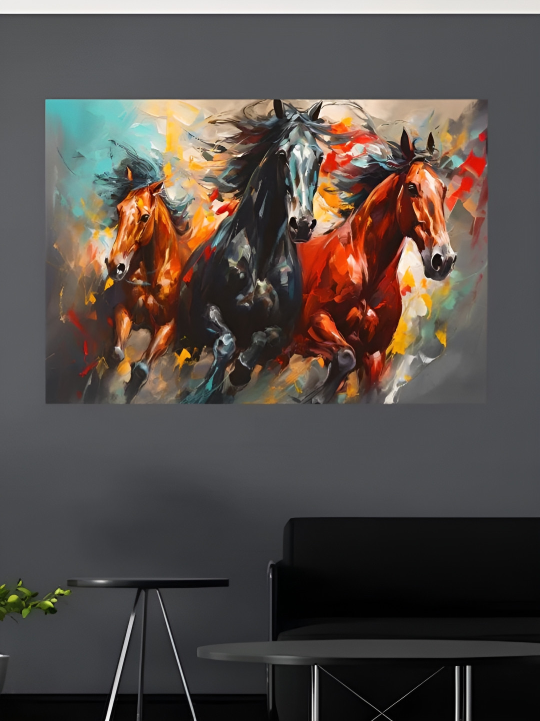 

CLAWCRAFTS Brown & Black Canvas Animals Painting Wall Art