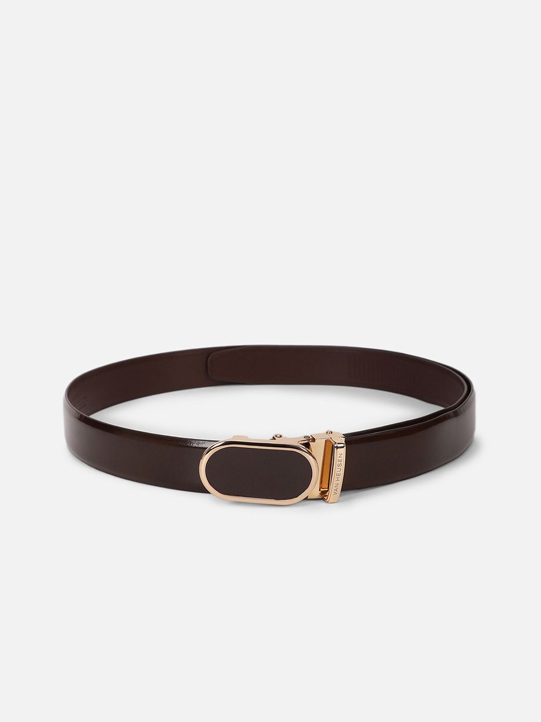 

Van Heusen Men Textured Leather Formal Belt, Brown