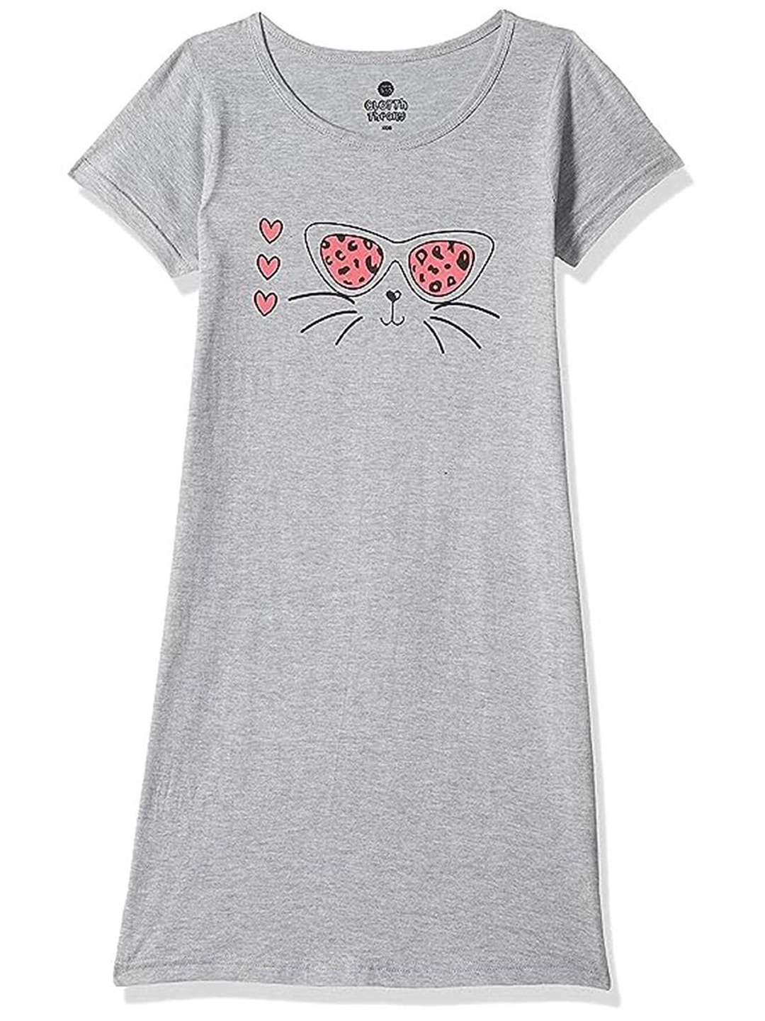 

BAESD Girls Nightdress, Grey melange