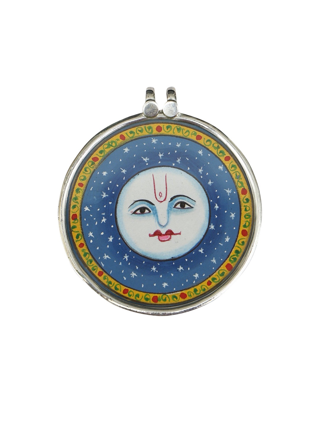 

Exotic India Sterling Silver Moon Pendant