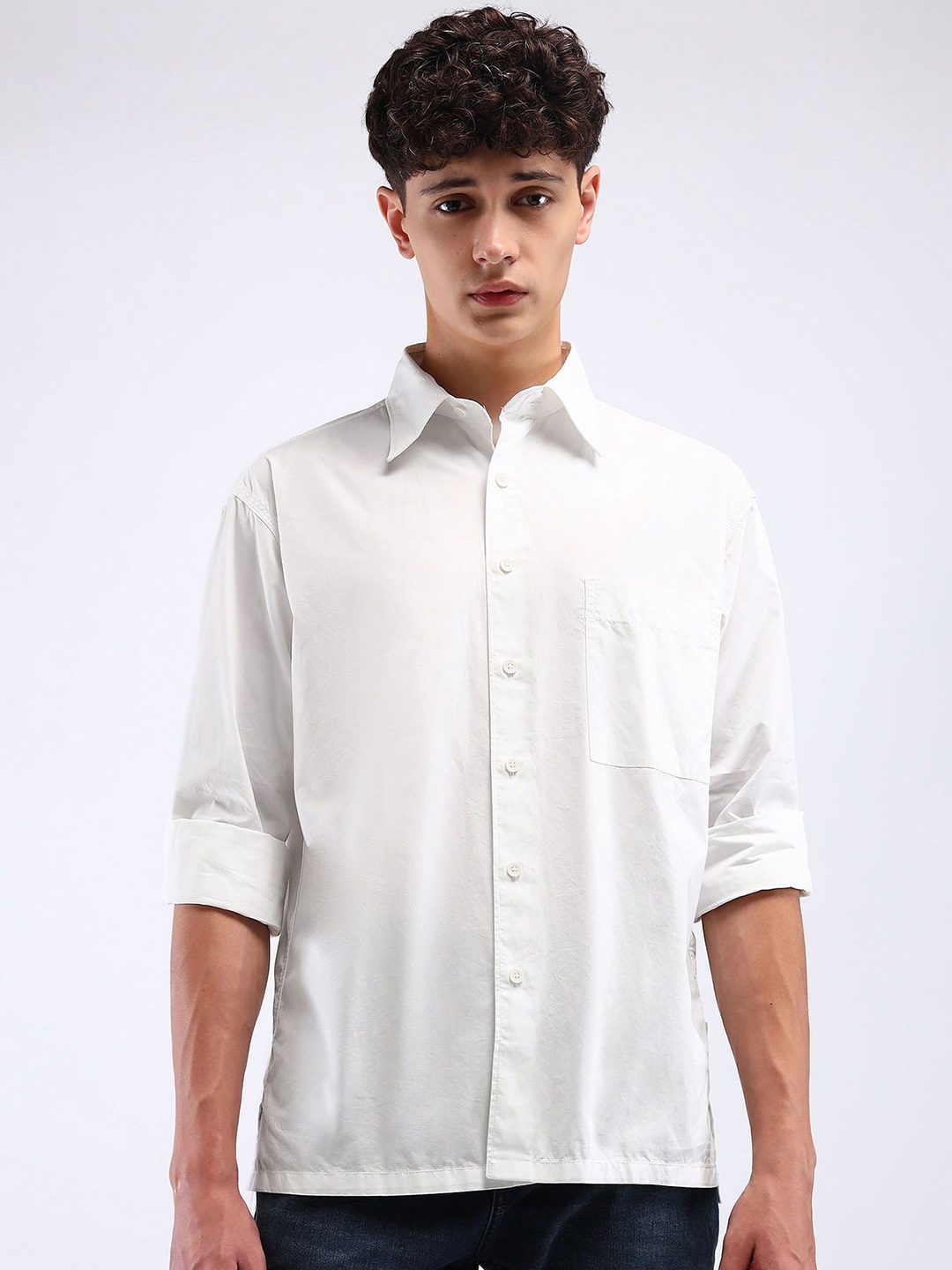 

Flying Machine Men Opaque Casual Shirt, White
