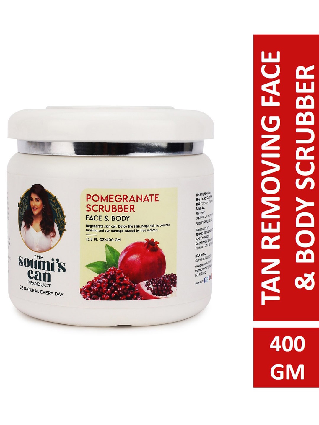

THE SOUMI'S CAN PRODUCT Pomegranate Scrubber- 400g, Pink