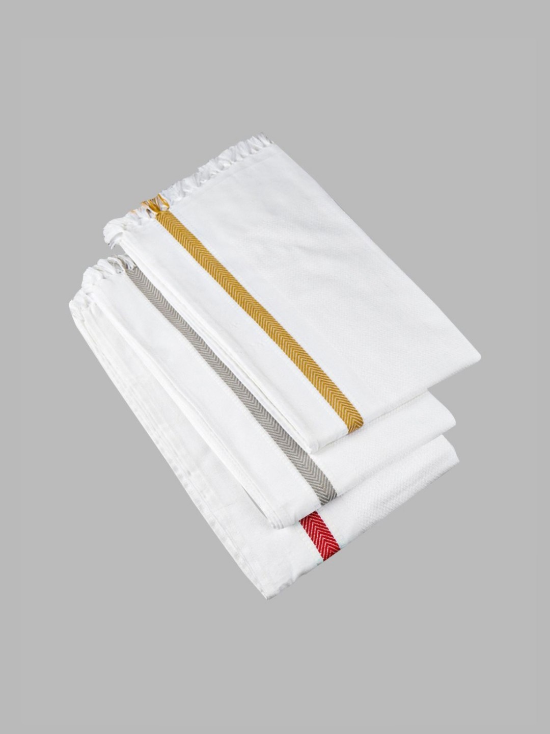 

Ramraj Pack of 3 Pure cotton Solid White 180 GSM Towel Set