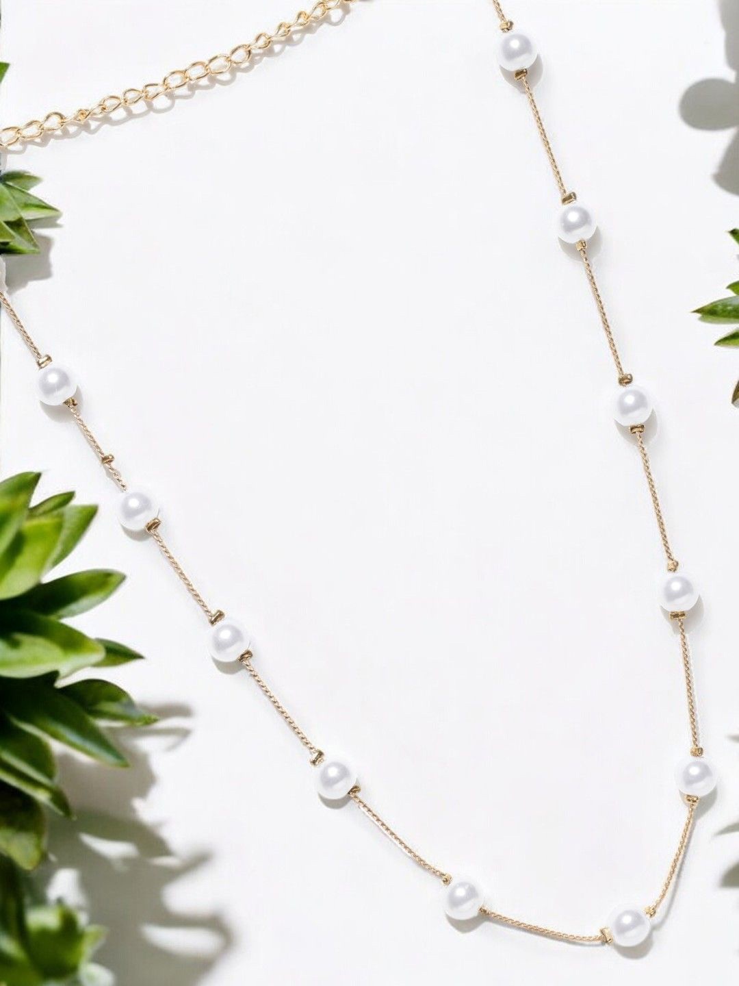 

fabula Stone Studded & Beaded Necklace, Gold