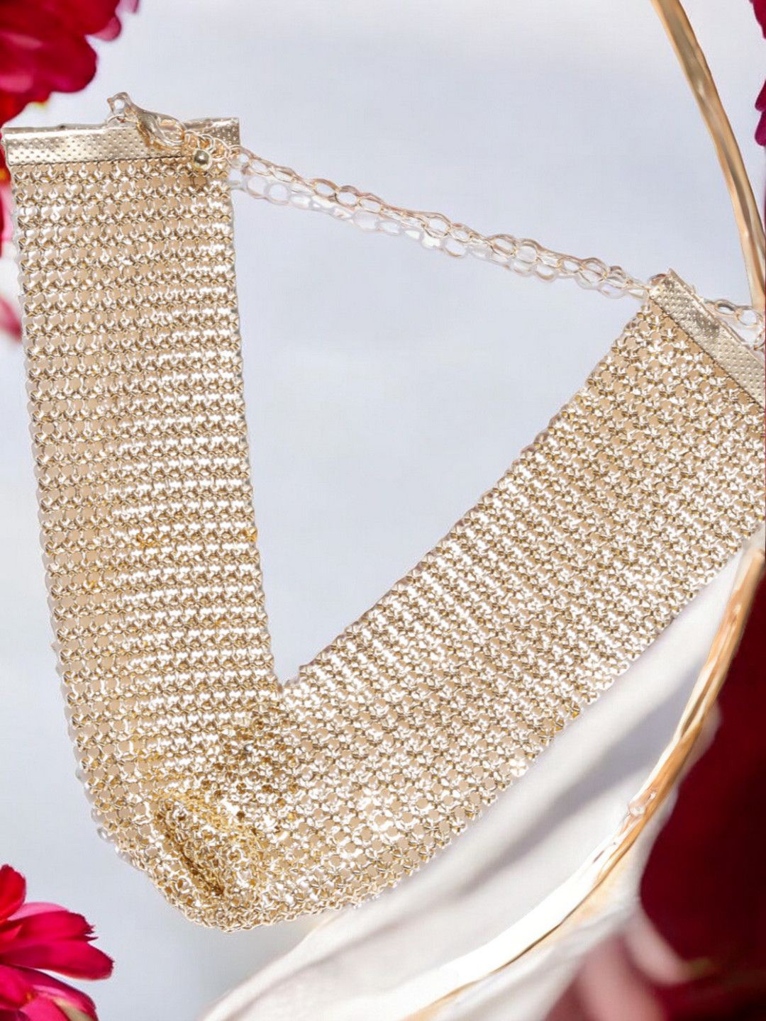 

fabula Shimmer Double Sided Choker Necklace, Gold