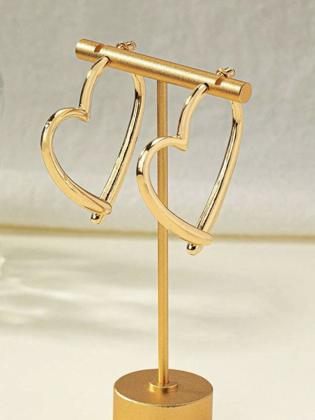 

fabula Heart Shaped Hoop Earrings, Gold