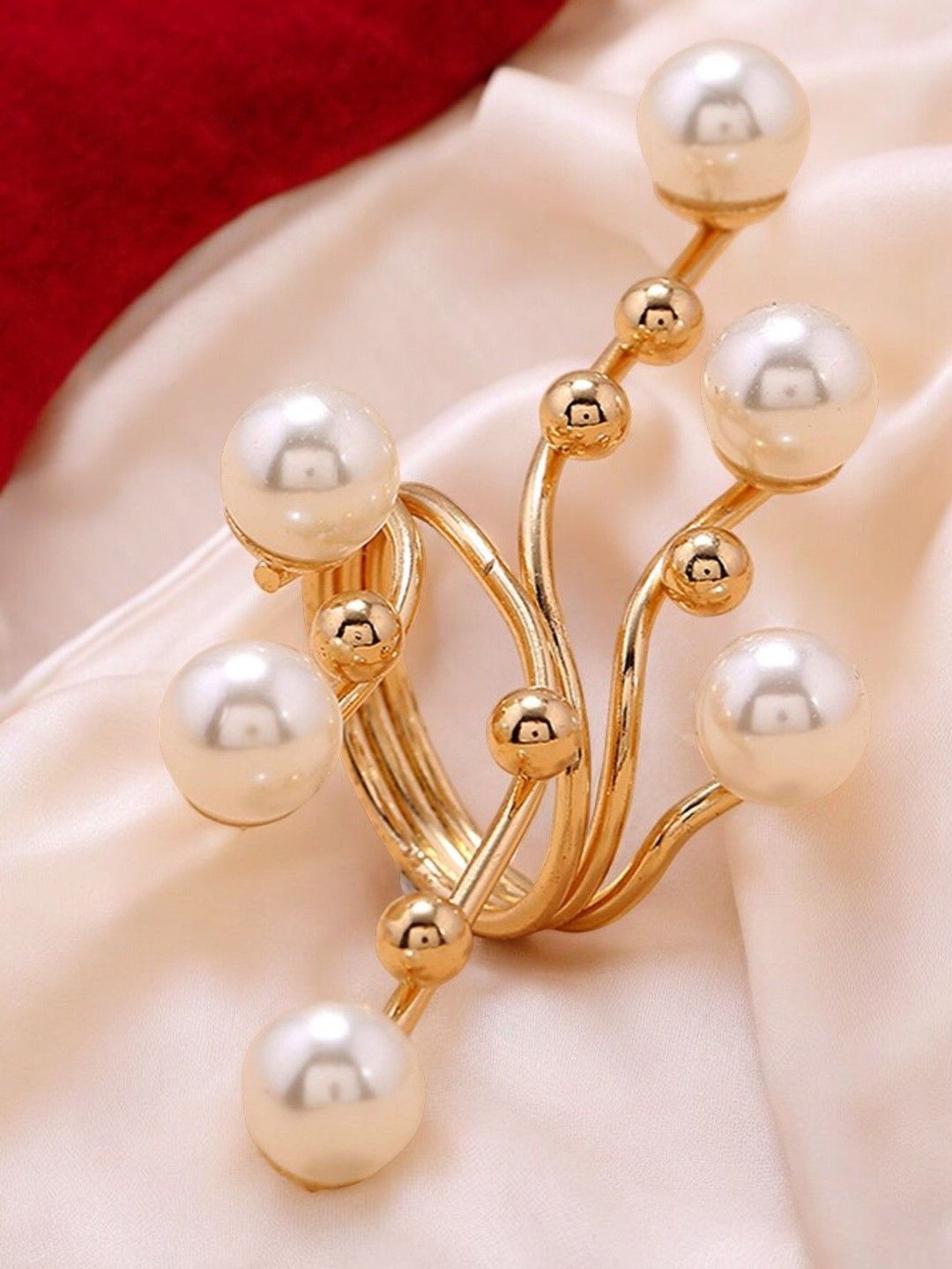 

fabula Beaded Finger Ring, Gold