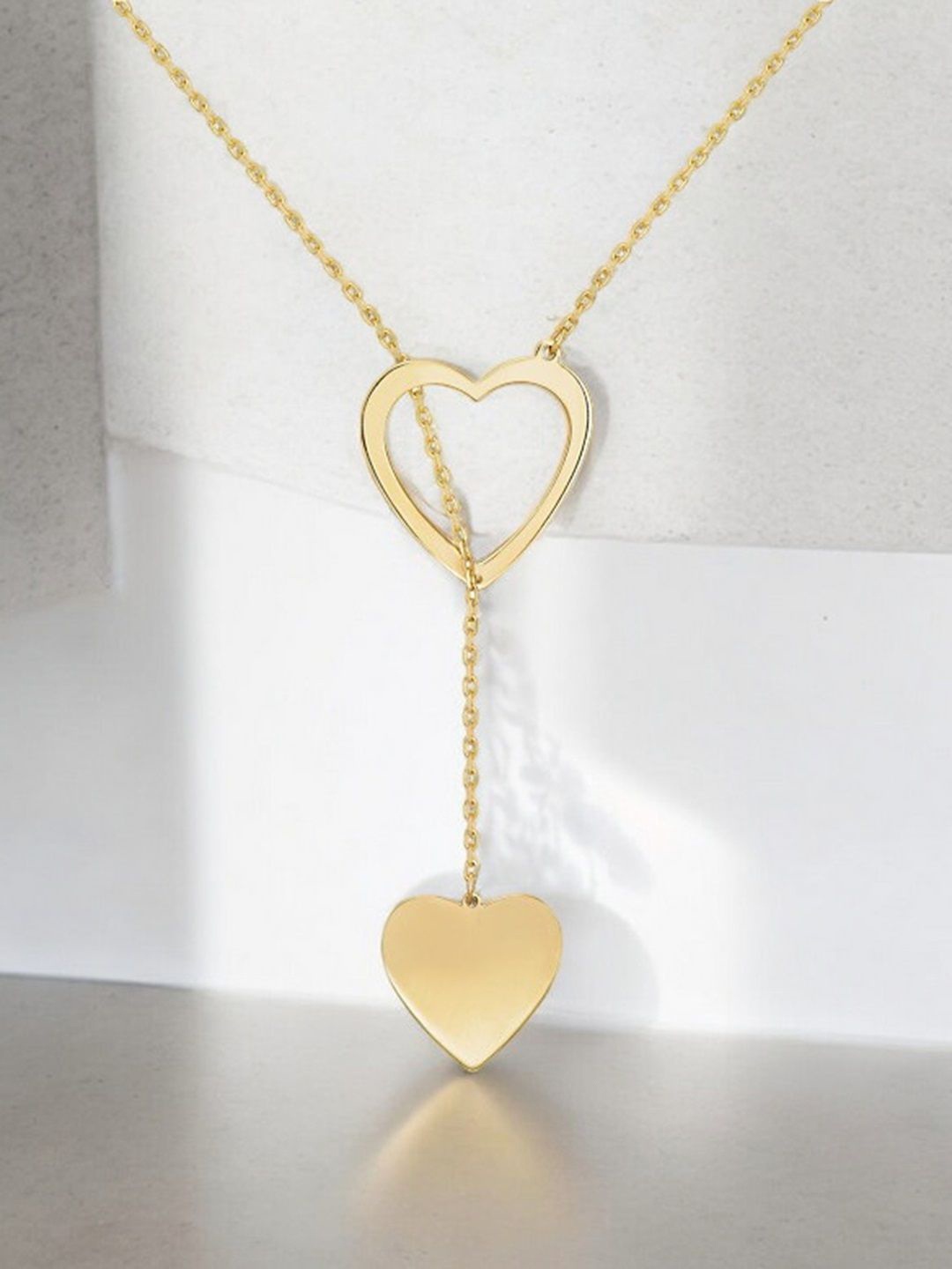 

fabula Lariat Delicate Heart Necklace, Gold