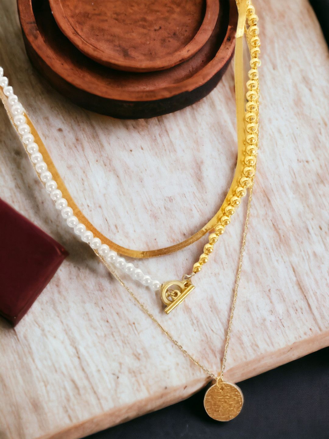 

fabula Pearls Layered Necklace, Gold