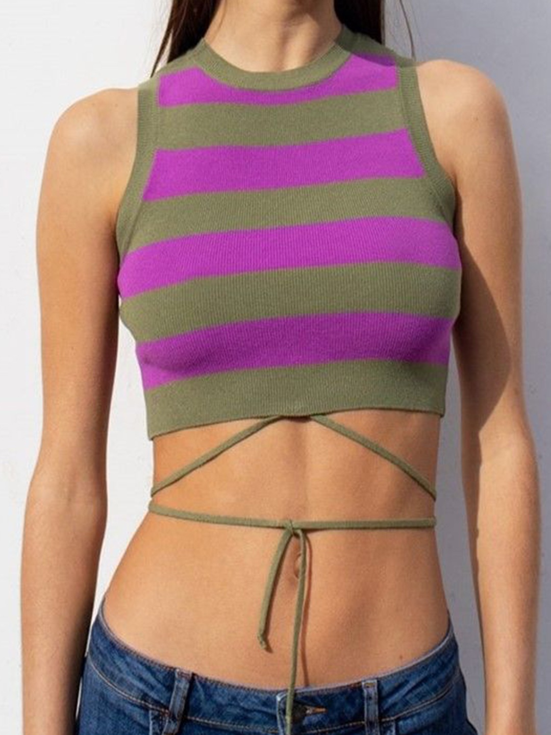 

StyleCast Striped Crop Top, Multi
