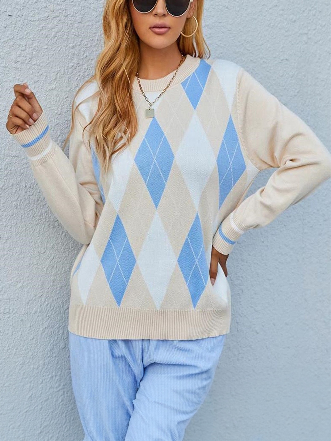 

StyleCast Striped Top, Beige
